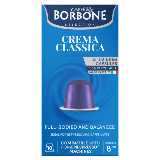 Caffe Borbone Crema Classica Intensity 8 Nespresso Compatible Capsules (10)   10 per pack GOODS M&S   