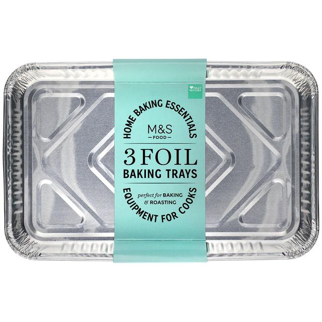 M&S 3 Foil Baking Trays   3 per pack