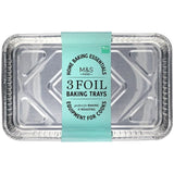 M&S 3 Foil Baking Trays   3 per pack GOODS M&S   