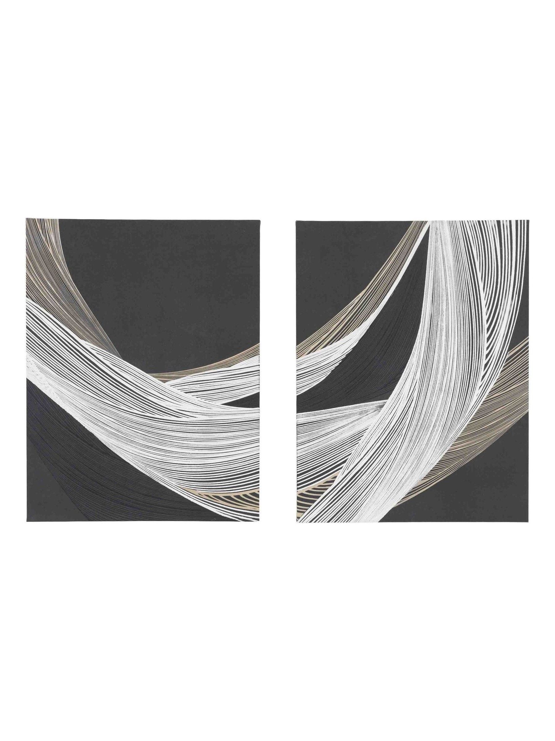 Gallery Home Black Swerve framed canvas set 65x50cm - British product