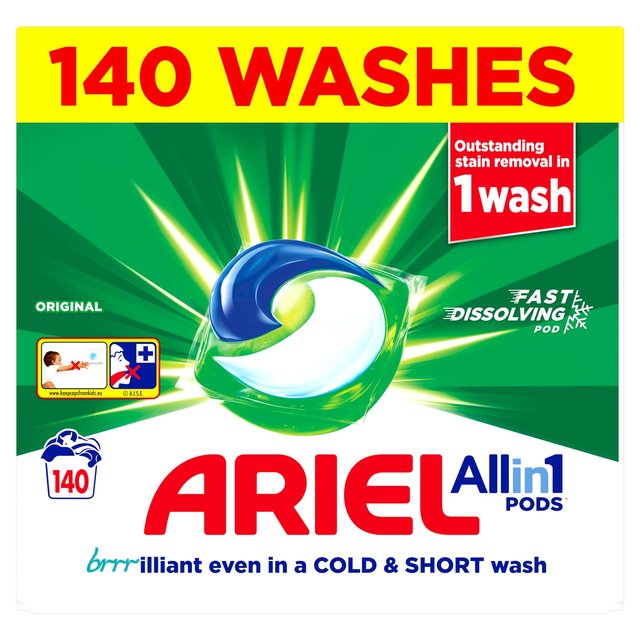 Ariel Original Pods Washing Capsules 140 Washes   140 per pack GOODS M&S   