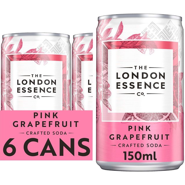 London Essence Co. Pink Grapefruit Cans   6 x 150ml GOODS M&S   