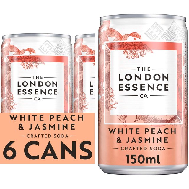 London Essence Co. White Peach & Jasmine Cans   6 x 150ml