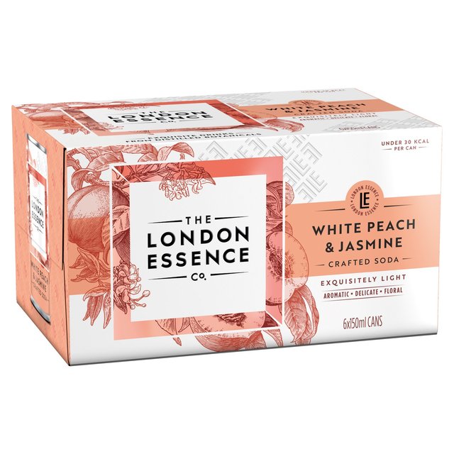 London Essence Co. White Peach & Jasmine Cans   6 x 150ml