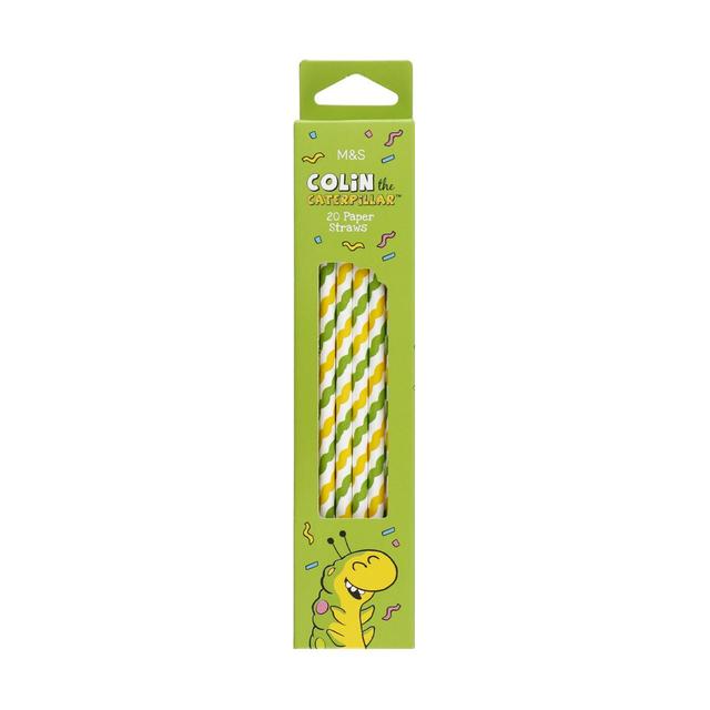 M&S Colin the Caterpillar Paper Straws   20 per pack