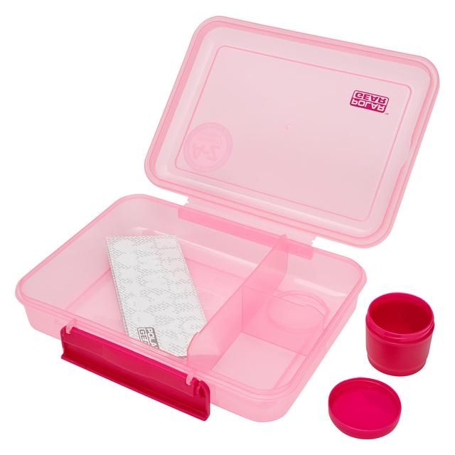 Polar Gear Clic-tite Personalise A-Z Stickers Trio Lunch Box 1.1L Pink