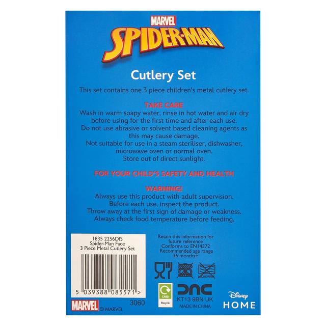 Spider-man Face 3pc Cutlery Set GOODS M&S   