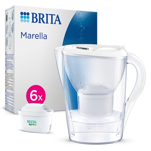 BRITA Marella Cool White MX PRO 6 Month Pack &Jug