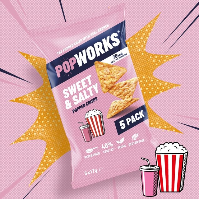 Popworks Sweet & Salty Multipack Popped Crisps   5 per pack GOODS M&S   