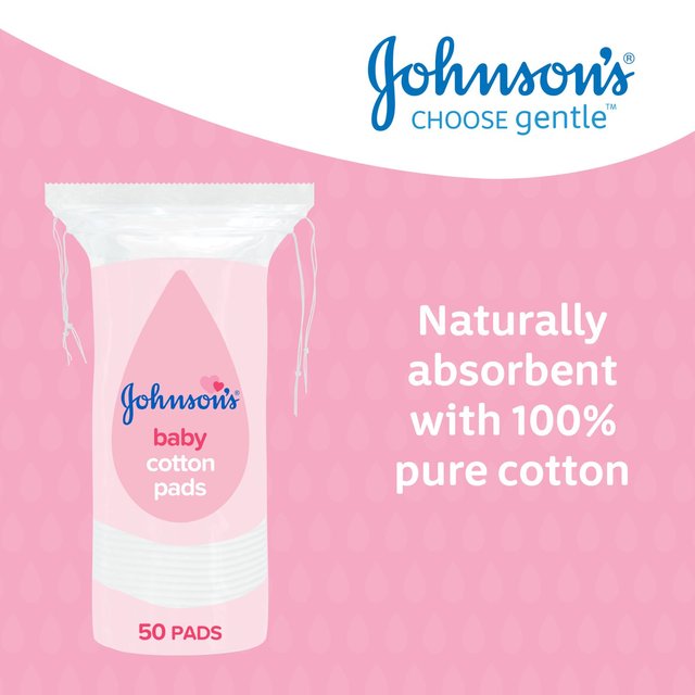 Johnson's Baby Cotton Pads- 50 Pads   50 per pack