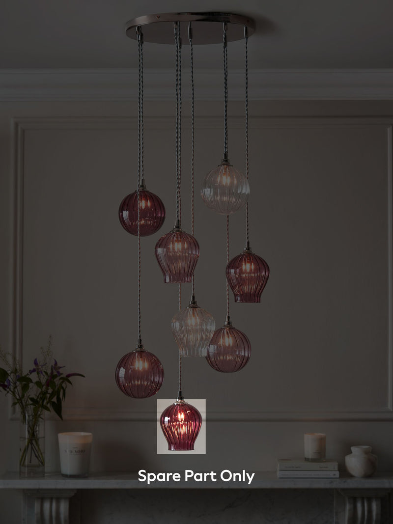Hampton dark pink glass shade spare part - British product