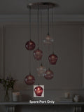 Hampton dark pink glass shade spare part - British product