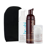 He-Shi Tanning Edit set with foaming mousse, balm, and mitt, UK version