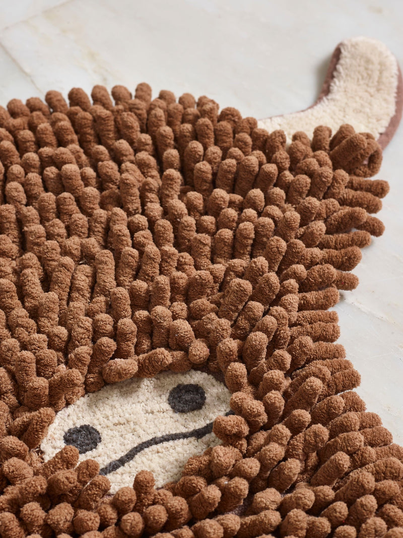 Hamish plush bobble shaped bath mat 70x66cm (British brand)