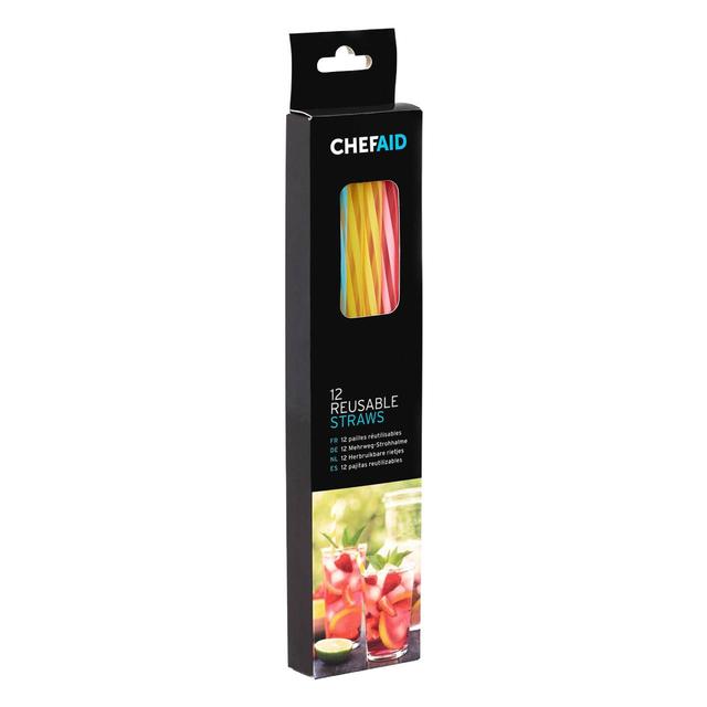 Chef Aid Reusable Straws   12 per pack GOODS M&S   