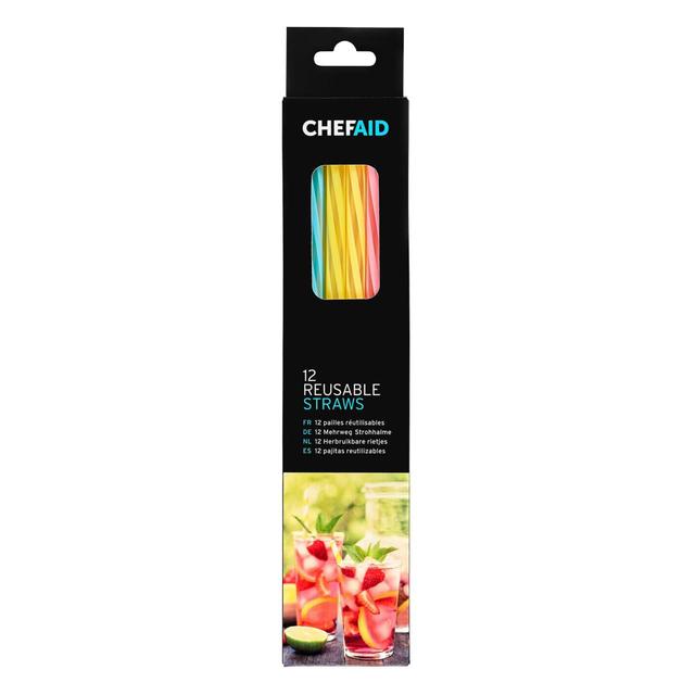 Chef Aid Reusable Straws   12 per pack GOODS M&S   