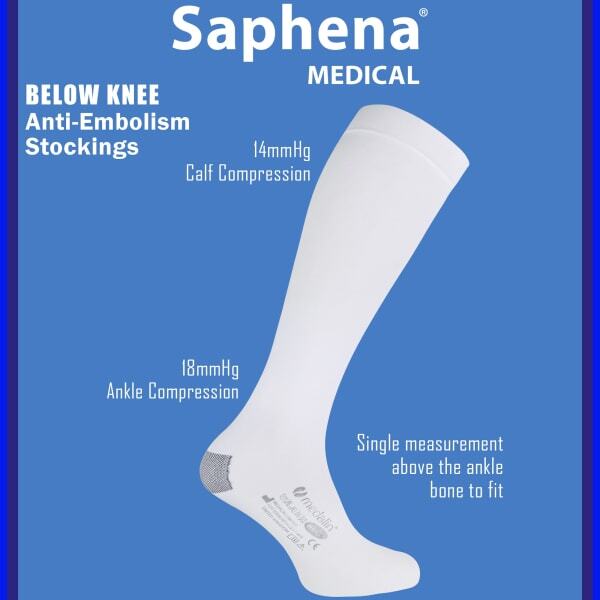 Medalin anti-embolism compression socks below knee - British product