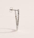 Suzanne Kalan white gold diamond sideways hoop earrings, imported from the UK