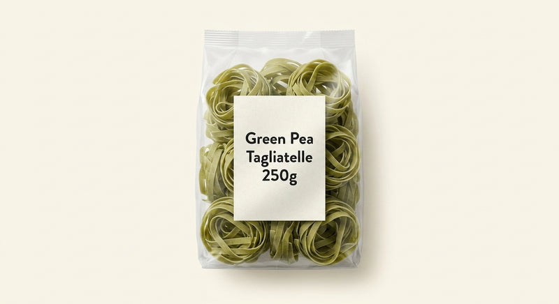 Holland & Barrett green pea tagliatelle 250g, UK version