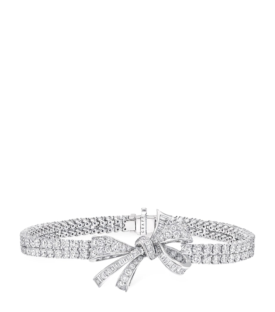 Graff white gold diamond bow bracelet - imported from the UK