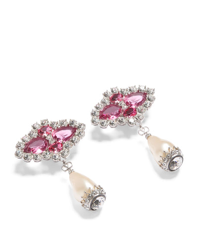Harrods Valentino Garavani Crystal Drop Earrings- Buy online at McGrocer