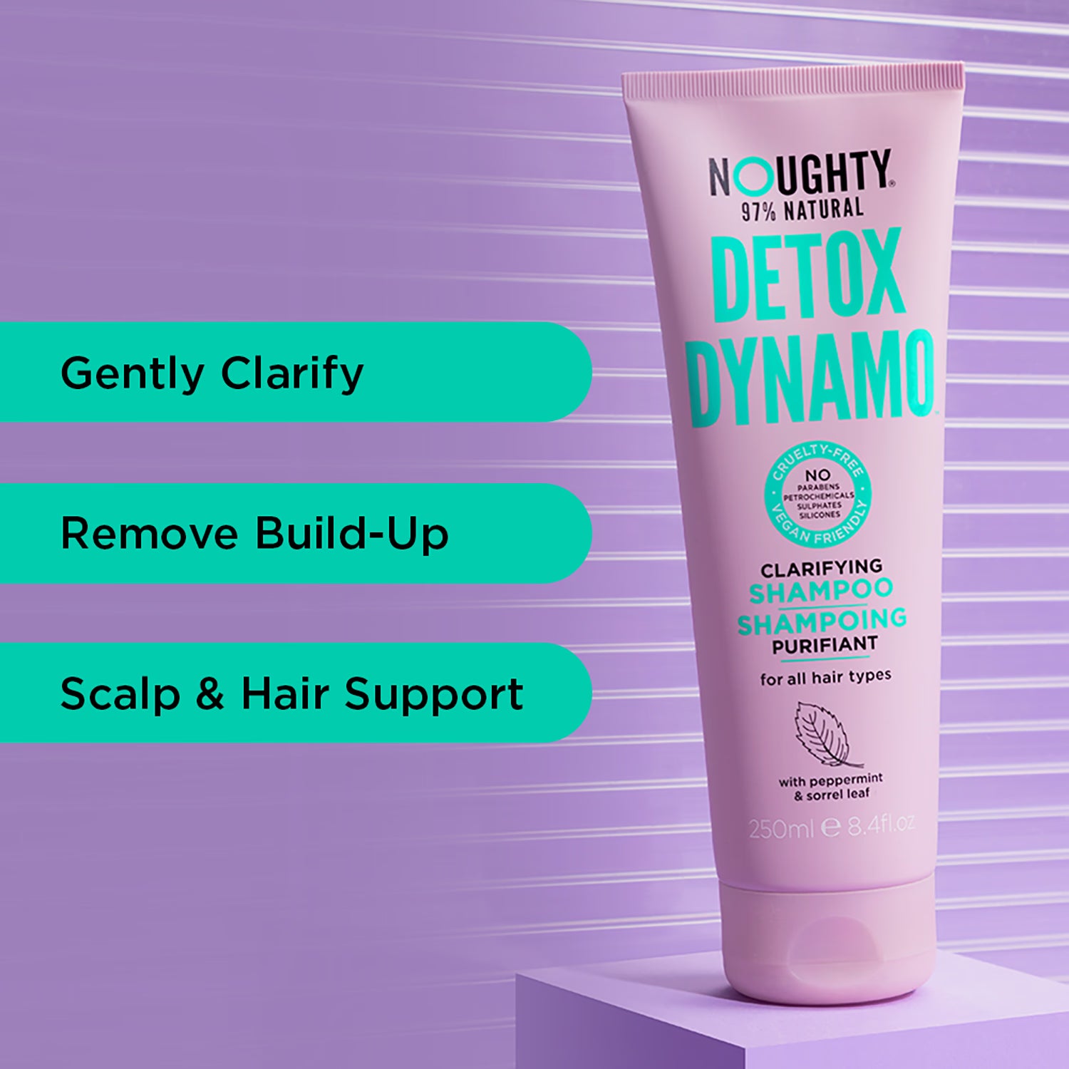 Noughty Detox Dynamo clarifying shampoo 250ml (British brand)