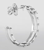 MARLI New York white gold diamond hoop earrings (British brand)