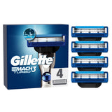 Gillette Mach3 Turbo Men's Razor Blades x4 men's razors & blades Sainsburys   