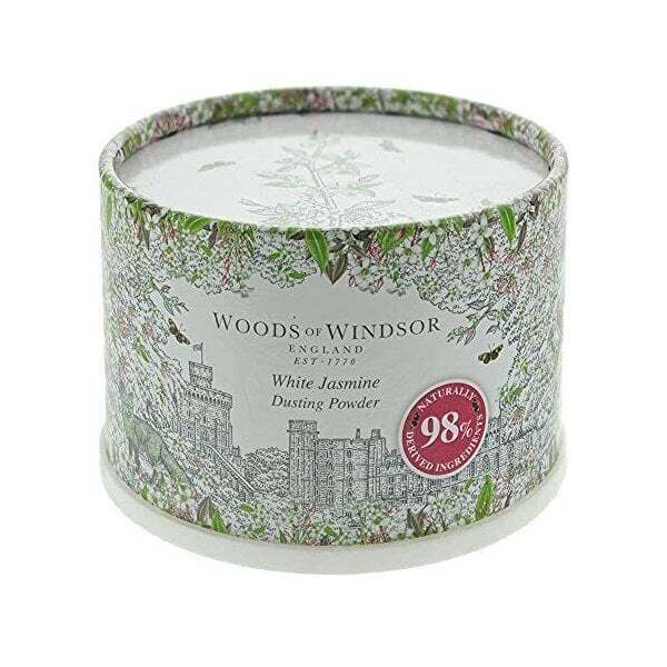 Woods of Windsor white jasmine dusting powder 100g, imported from the UK