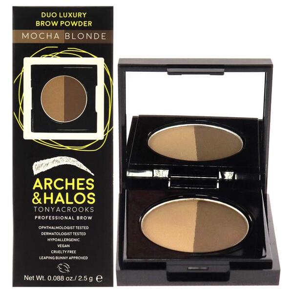 Arches & Halos brow powder Mocha Blonde, imported from the UK