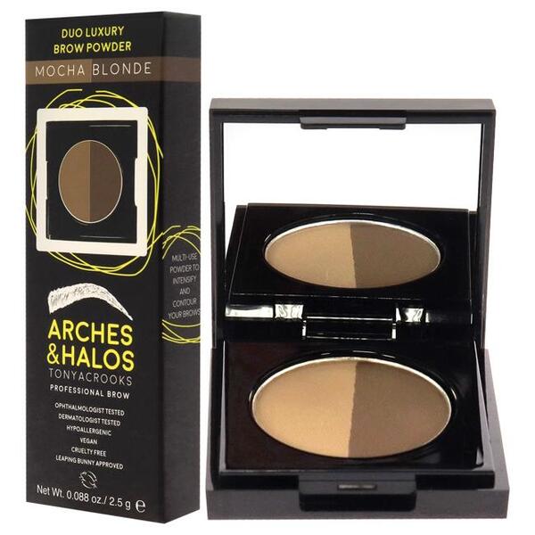 Arches & Halos brow powder Mocha Blonde, imported from the UK