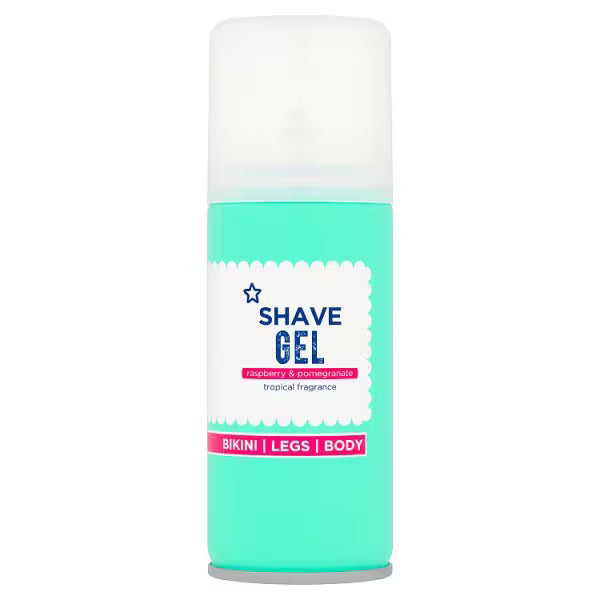 Superdrug rasp and pom shave gel 75ml (British brand)