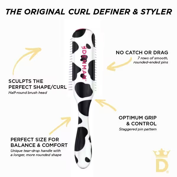 Denman Deluxe D3 original curl definer hairbrush, imported from the UK