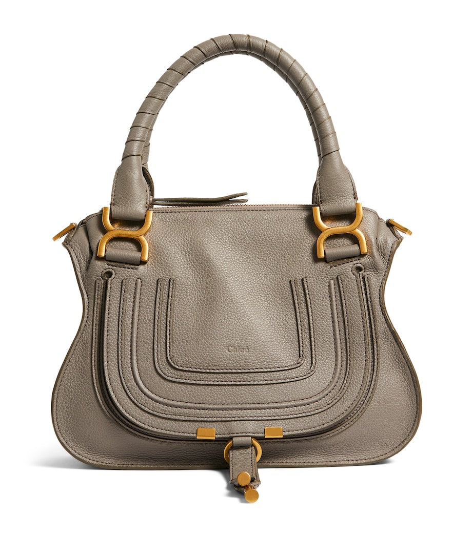 Chloé small leather Marcie top-handle bag, imported from the UK