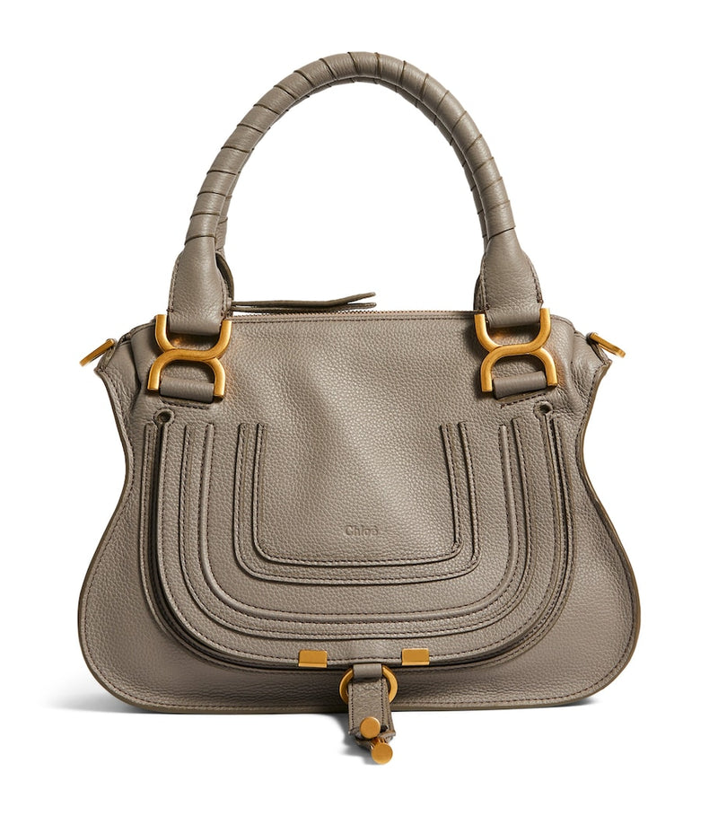 Chloé small leather Marcie top-handle bag, imported from the UK