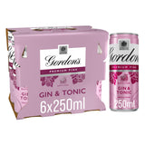 Gordon's Premium Pink Gin & Tonic Ready To Drink 5% Vol Cans 6x250ml GOODS Sainsburys   