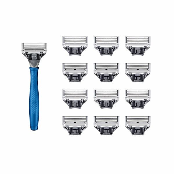 Harry's Truman Razor + 13 Blade Cartridges - Indigo Blue GOODS Superdrug   