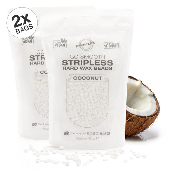 Rio Coconut Go Smooth hard wax beads 2x500g, imported from the UK
