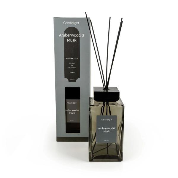 Candleight reed diffuser Amberwood & Musk 2000ml, imported from the UK