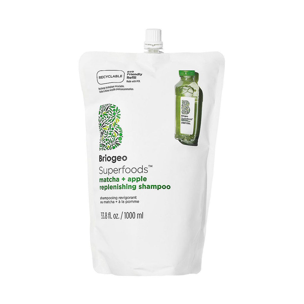 Briogeo Superfoods™ Matcha + Apple Replenishing Shampoo Jumbo Pouch 1000ml