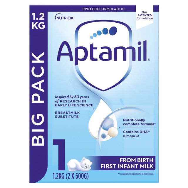 Aptamil 1 First Infant Milk from Birth 2 x 600g (1.2kg)   1200g GOODS M&S   