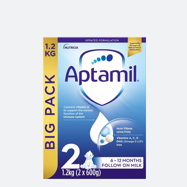 Aptamil 2 Follow On Milk 6-12 Months   2 x 600g GOODS M&S   