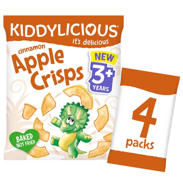 Kiddylicious Cinnamon Apple Crisps Kids Snacks Multi   4 x 12g GOODS M&S   