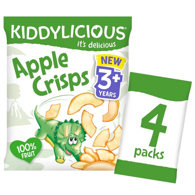 Kiddylicious Apple Crisps Kids Snacks Multi   4 x 12g GOODS M&S   