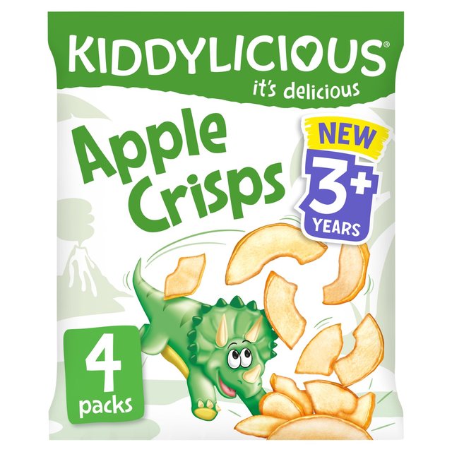 Kiddylicious Apple Crisps Kids Snacks Multi   4 x 12g