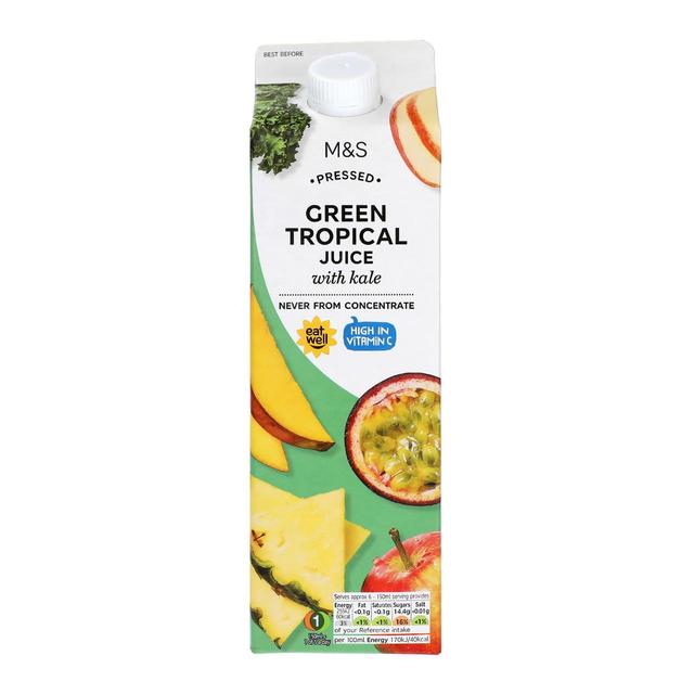 M&S Green Tropical Juice with Kale   1L