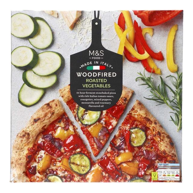 M&S Stonebaked Woodfired Roasted Vegetable Pizza Frozen   440g GOODS M&S   