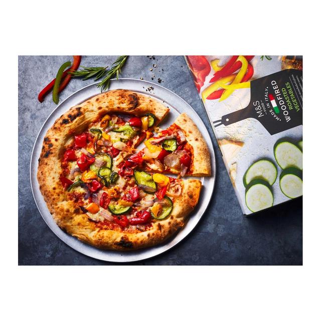 M&S Stonebaked Woodfired Roasted Vegetable Pizza Frozen   440g GOODS M&S   