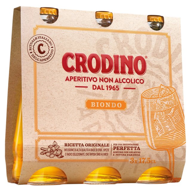 Crodino 1965 Aperitivo (Non-Alcoholic)   3 x 175cl GOODS M&S   