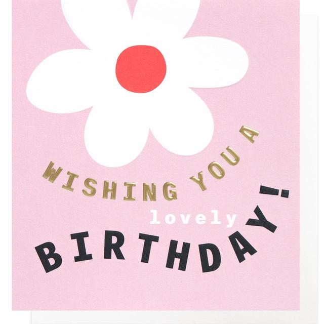 Caroline Gardner White Flower Birthday Card GOODS M&S   